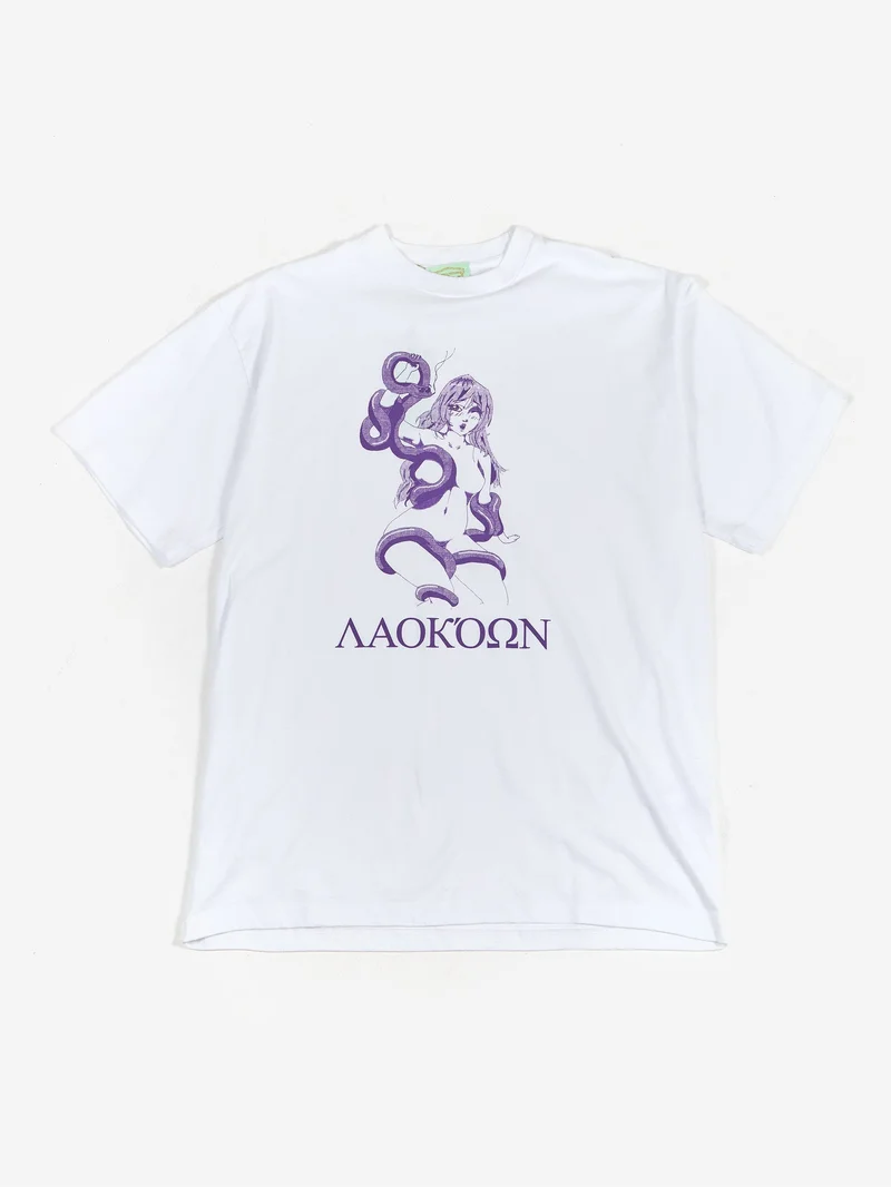 Image of Aries Laocoonte Short Sleeve T-Shirt - White