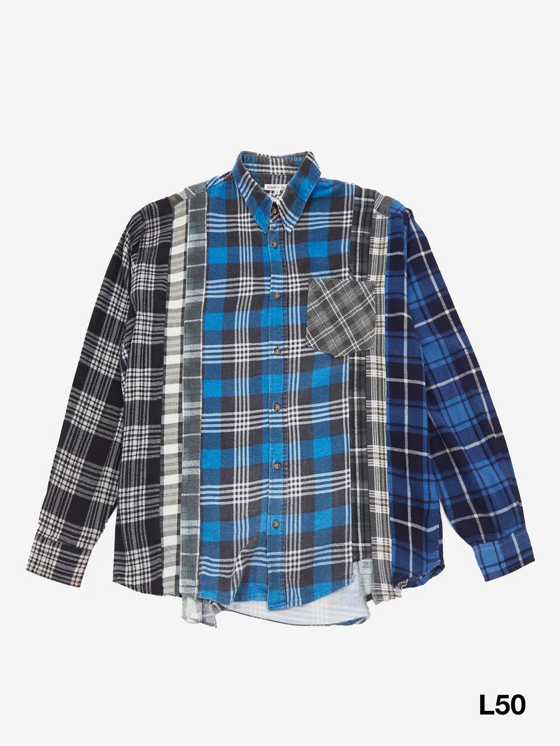 Image of Needles Rebuild 7 Cuts Flannel Shirt - Assorted