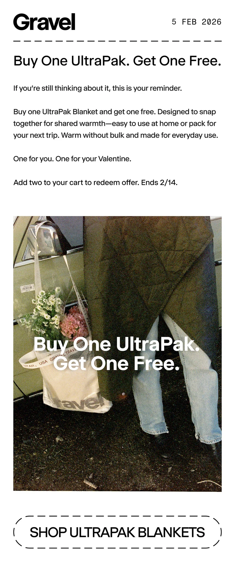 Buy one UltraPak Get One Free