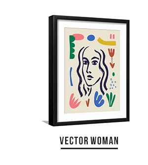 Vector Woman Art Poster by MaryliaDesign