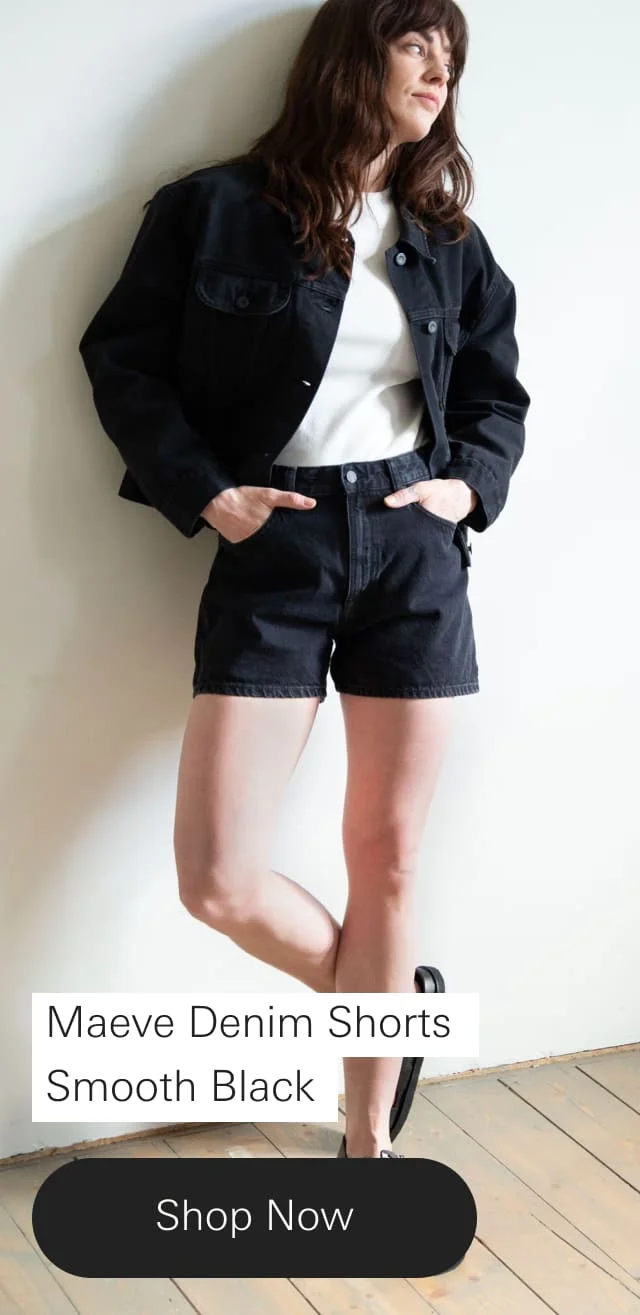 Maeve Denim Shorts Smooth Black