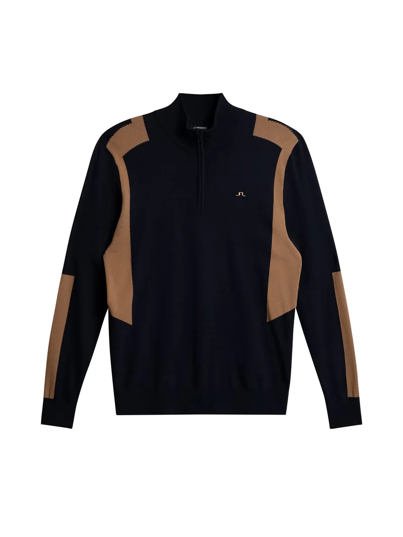 Image of Kendrick Knitted Zip Sweater / Tigers Eye