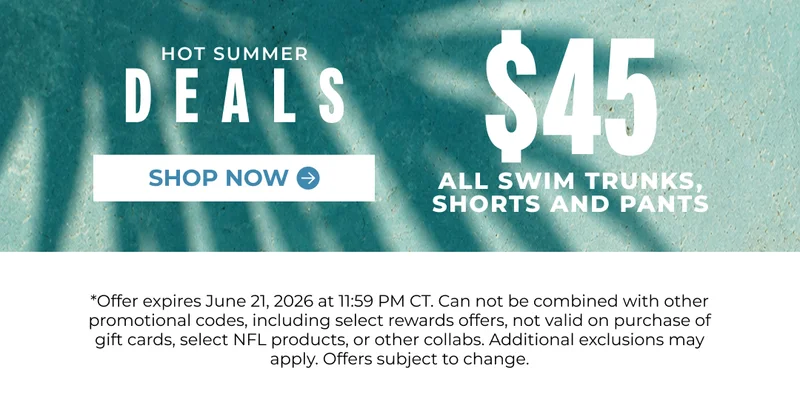 Hot Summer Deals Starts NOW - All Swim Trunks, Shorts and Pants are $45