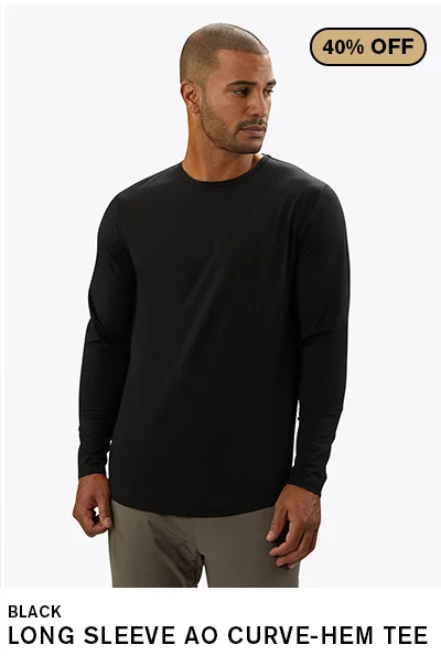 AO Long Sleeve Curve-Hem Tee