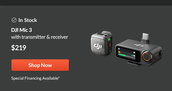 IN STOCK  DJI Mic 3 with transmitter & receiver
