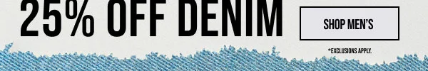 25% off Denim Shop Men's