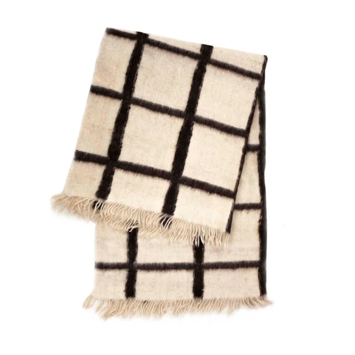 Momos Black And Natural White Wool Blanket Blankets And Throws by Archive New York | Minted