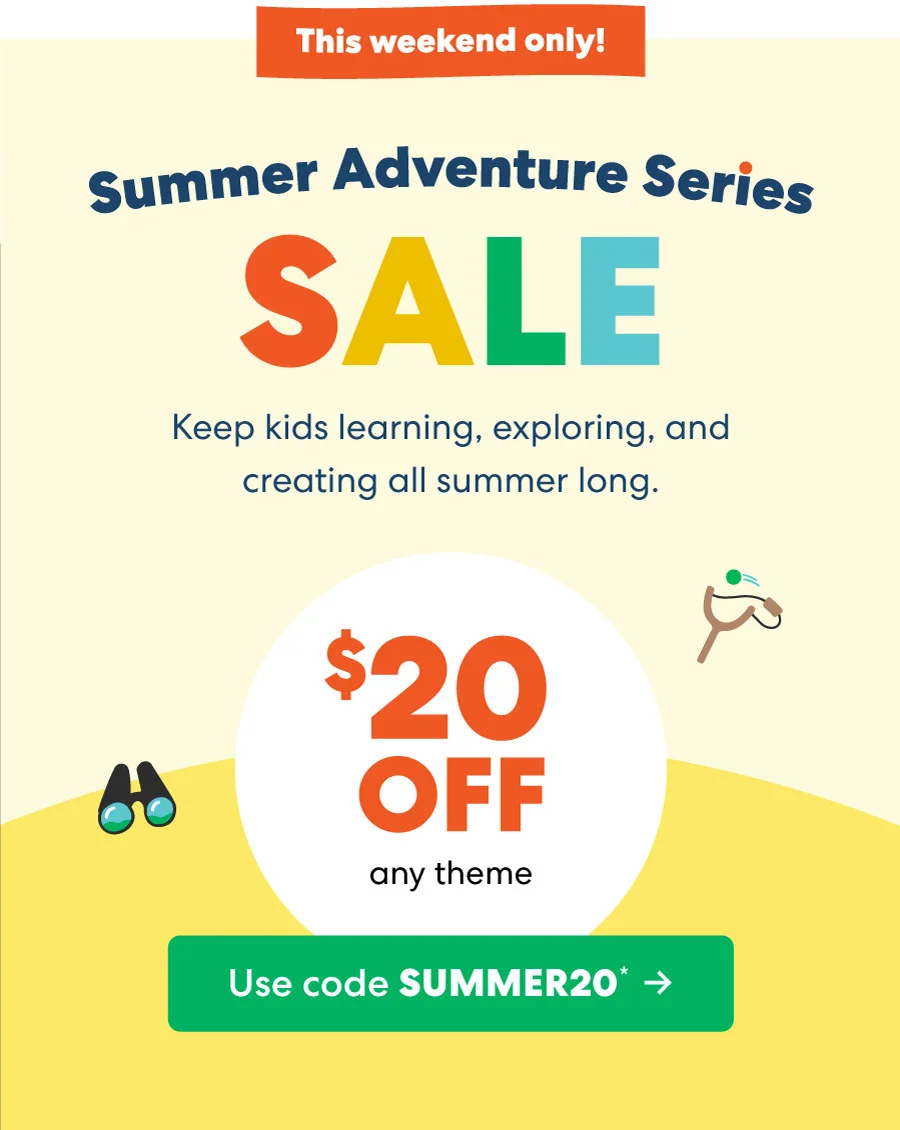 Keep kids learning all summer long Get 6 weeks of seriously fun STEM projects with the KiwiCo Summer Adventure Series. $20 Use code discount code*
