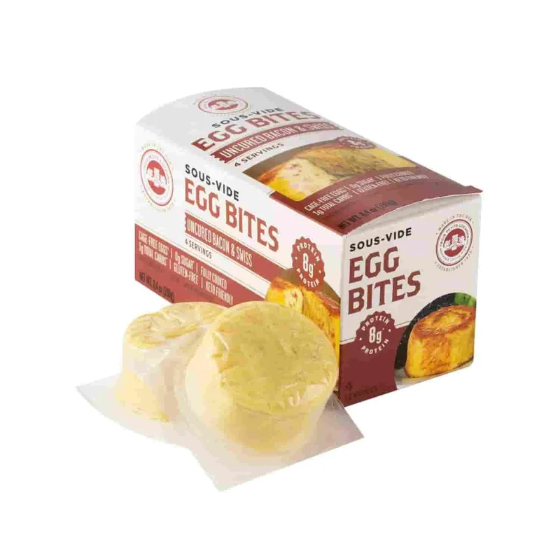 Sous-Vide Egg Bites, Uncured Bacon & Swiss, 8.4 Oz (4 Ct)