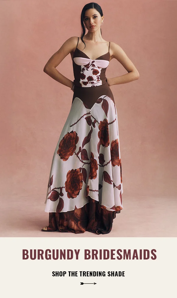 Burgundy bridesmaids. Shop the trending shade.