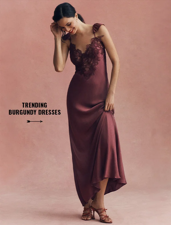 Trending burgundy dresses