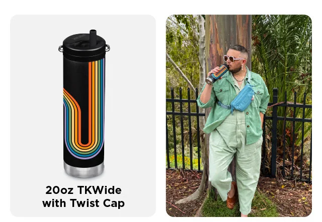 20oz TKWide Bottle - Rainbow Flow