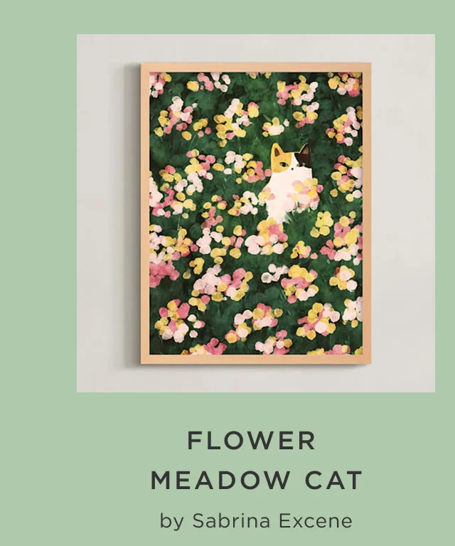 Flower Meadow Cat