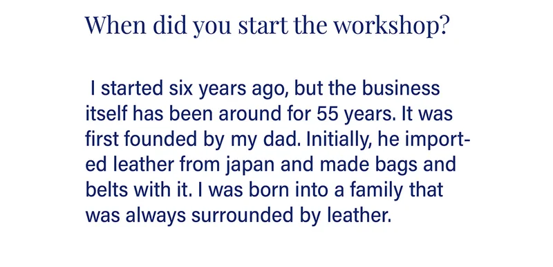 When did you start the workshop?