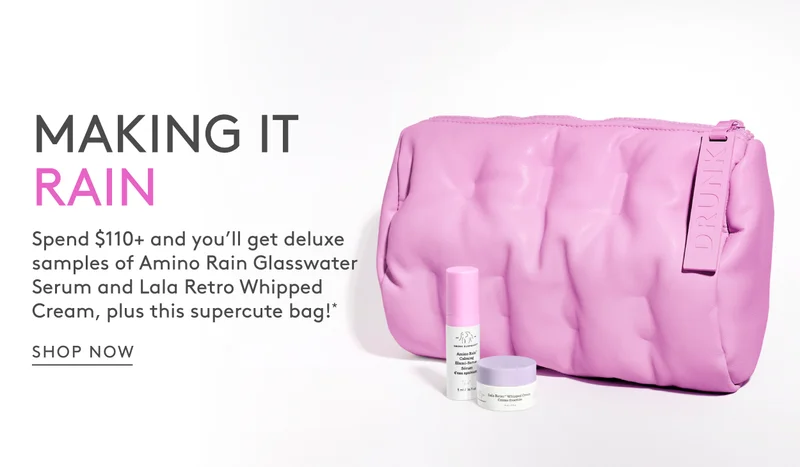 FREE Travel Bag With Amino Rain & Lala Retro Deluxe Samples On Orders $110+