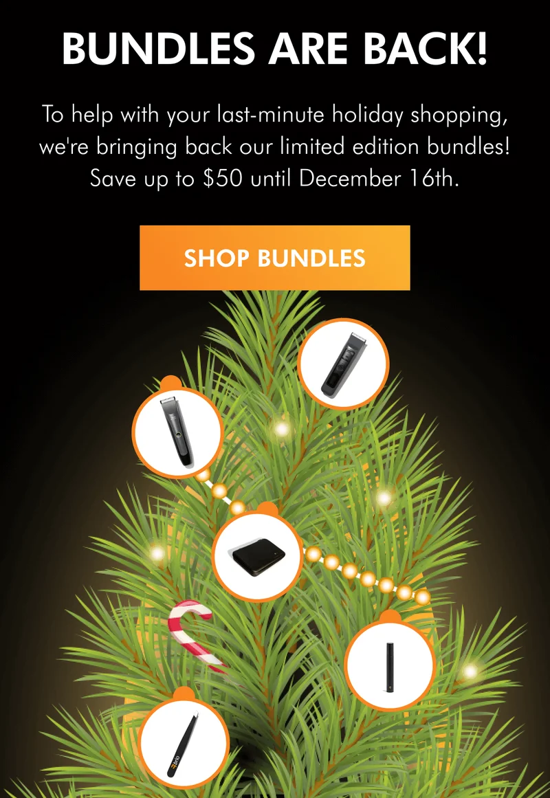 Get up to $50 off holiday bundles until December 16th!