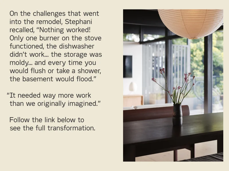 On the challenges that went into the remodel, stephani recalled, "Nothing worked! It needed way more work than we originally imagined..." Follow the link to see the full transformation.