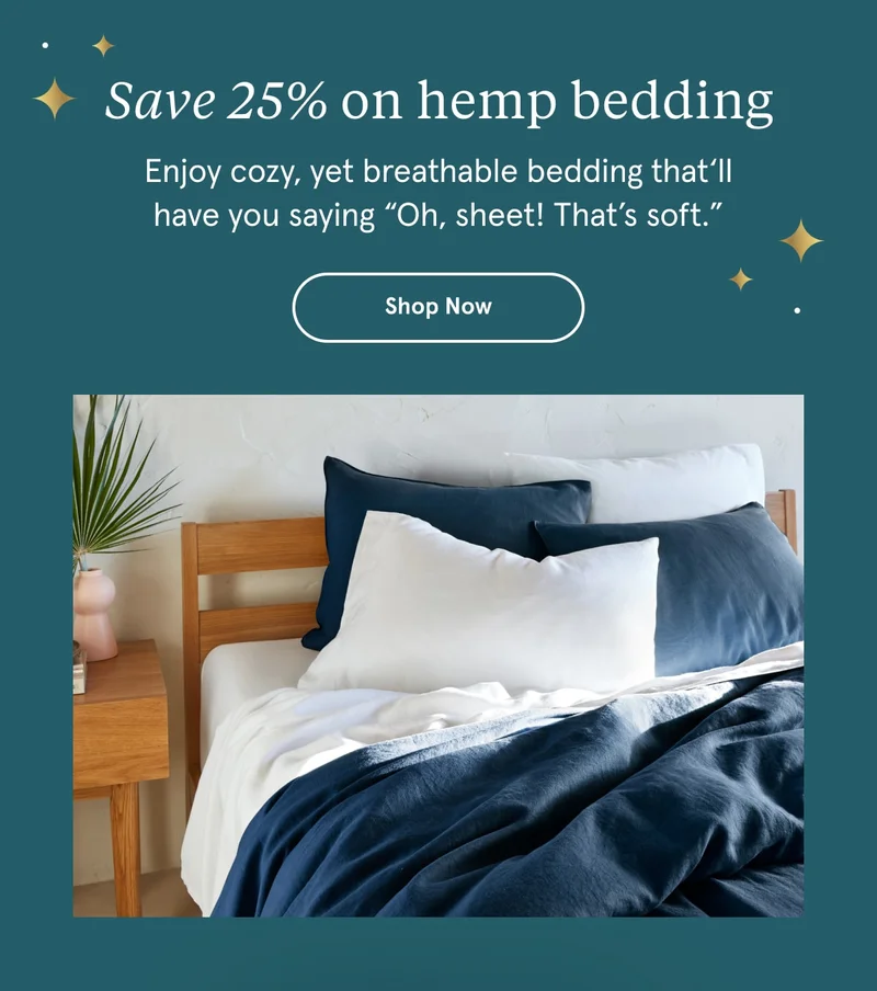 Save 25% on hemp bedding | Shop Now