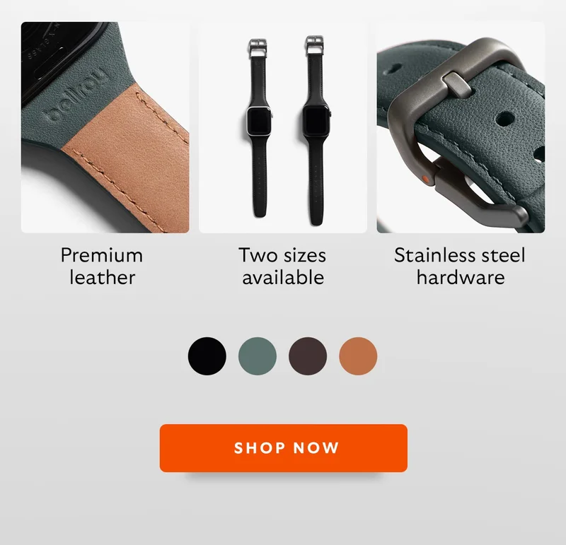Premium leather | Two sizes | Stainless steel hardware