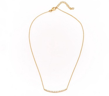 Fire Light Lab Grown Diamond 0.5 cttw Graduated Smile Necklace