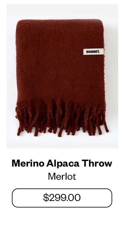 Merino Alpaca Throw - Merlot