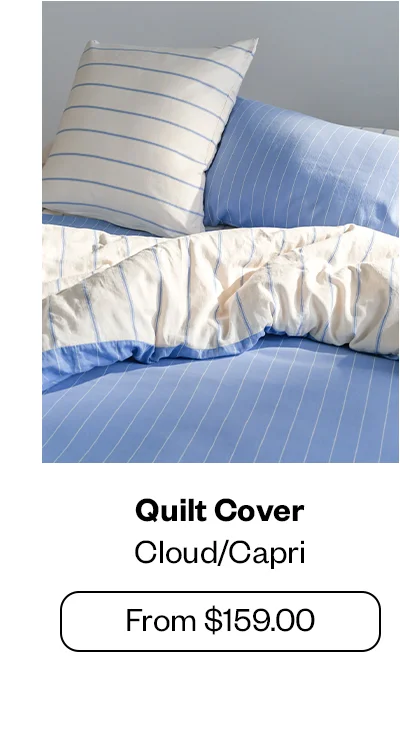 Quilt Cover - Cloud/Capri