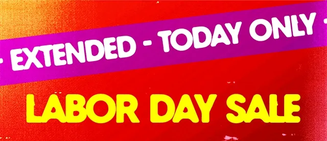 Labor Day Sale Extended - Today Only! Up to 70% Off Sitewide. Not combinable with other offers. Shop Now
