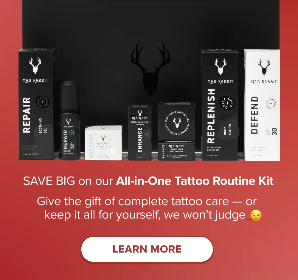 SAVE BIG on our All-in-One Tattoo Routine Kit  Give the gift of complete tattoo care — or  keep it all for yourself, we won’t judge_