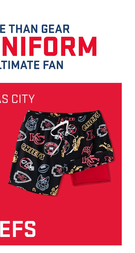 Lined Classic Swim Trunks: The Neon Chiefs