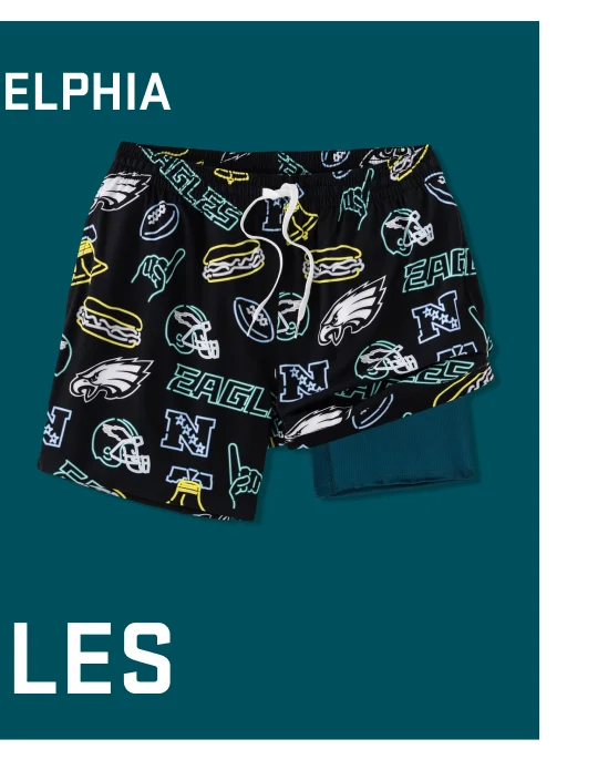 Lined Classic Swim Trunks: The Neon Eagles