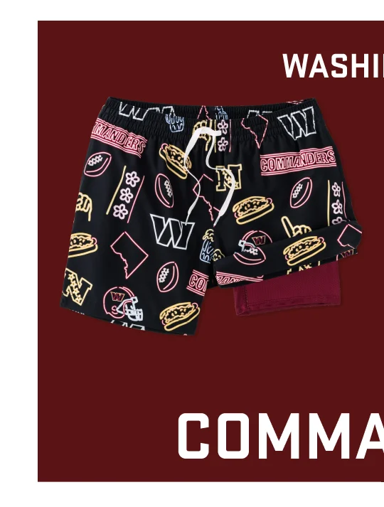 Lined Classic Swim Trunks: The Neon Commanders