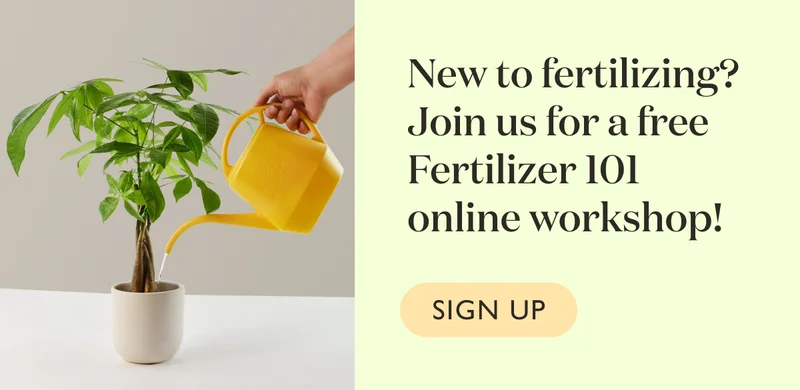 New to fertilizing? Join us for a free Fertilizer 101 online workshop!