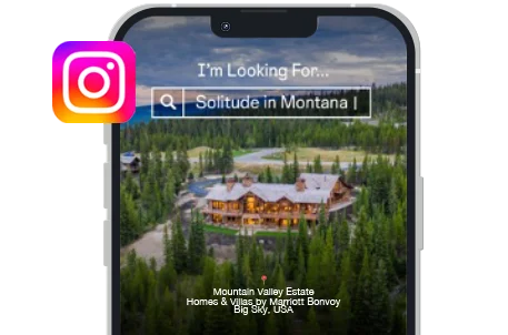 Follow us on Instagram and discover peace in a private mountain home.