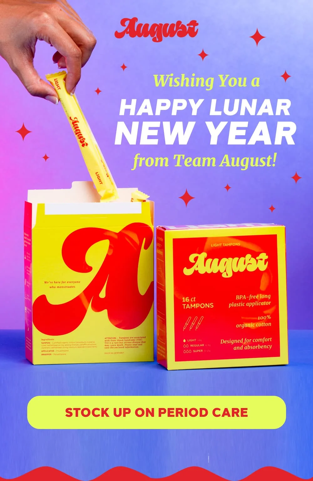 [STOCK UP ON PERIOD CARE]