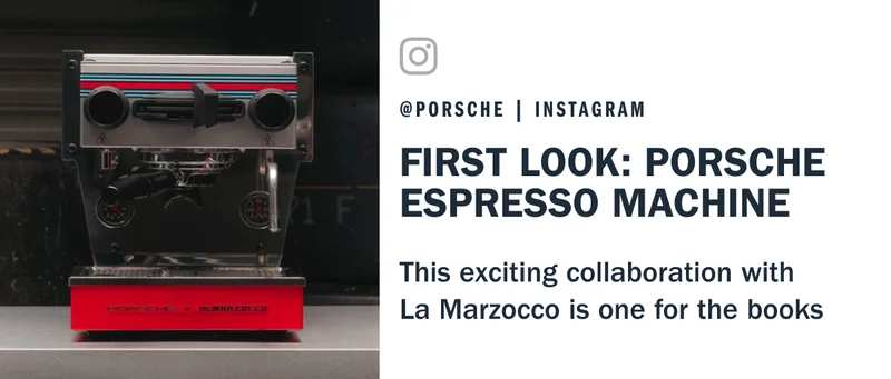 porsche la marzocco espresso machien