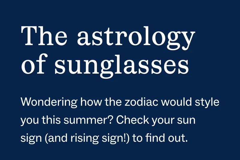 Check your sun sign