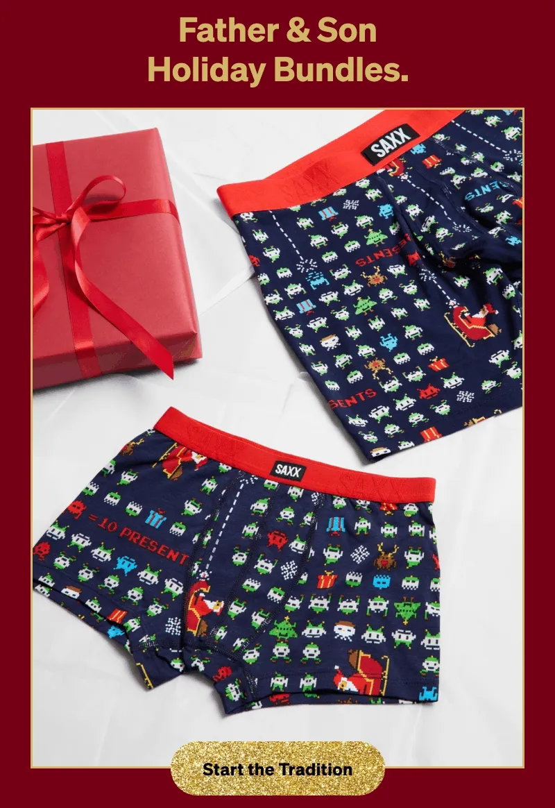 Limited father & son holiday bundles.