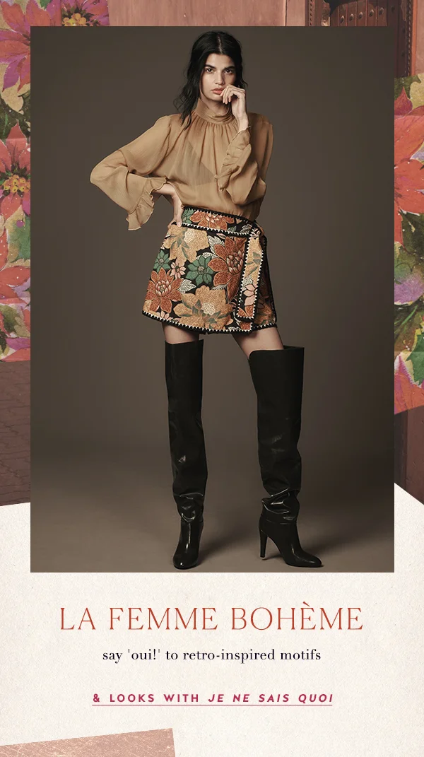La femme boheme. say oui to retro-inspired motifs. & looks with je ne sais quoi.