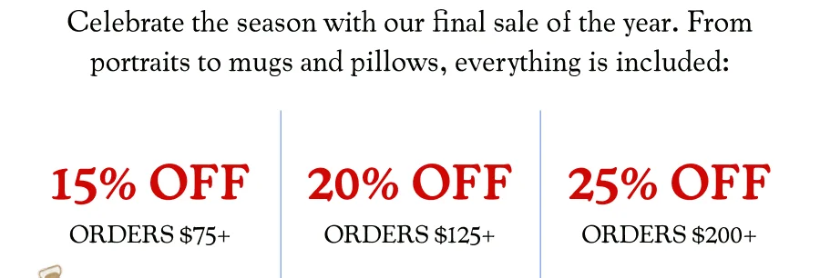 15%, 20% and 25% Off