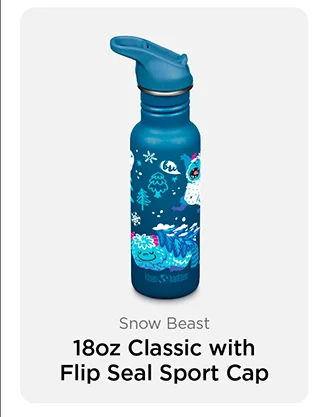 18oz Classic Water Bottle - Snow Beast