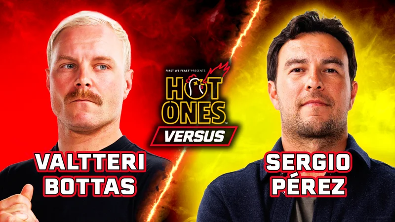 Valtteri Bottas and Sergio Pérez on Hot Ones Versus