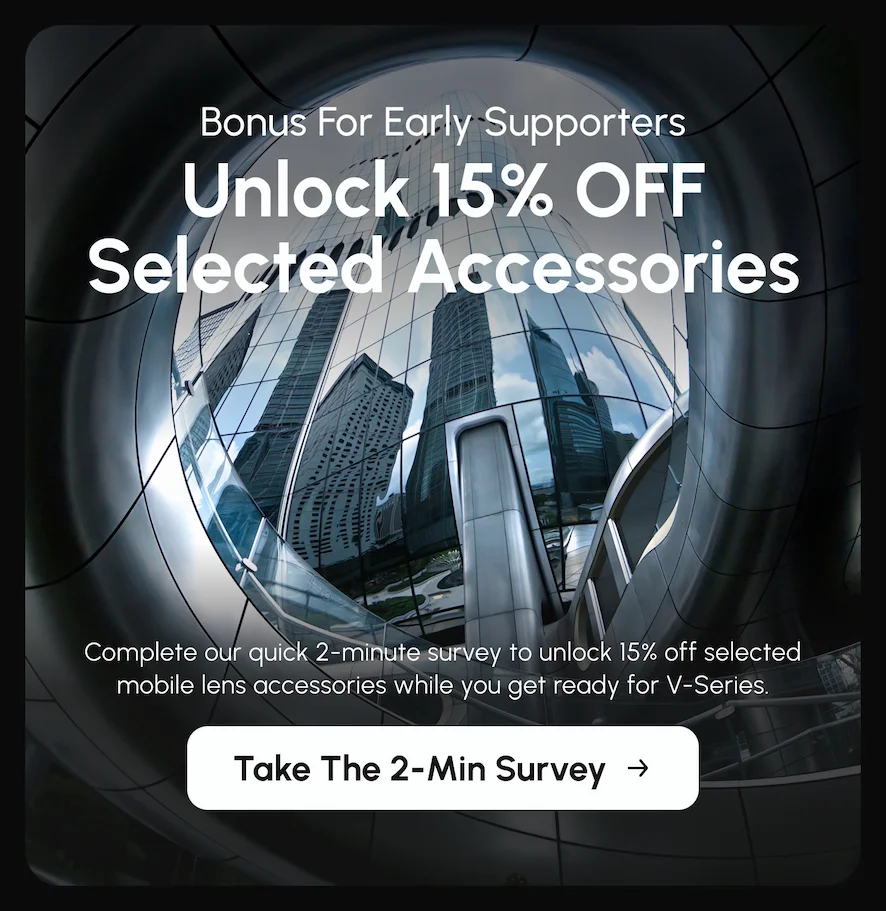 unlock 15 off for early supporters with survey