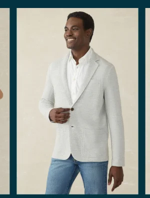 Inlet Knit Blazer in Heather Grey