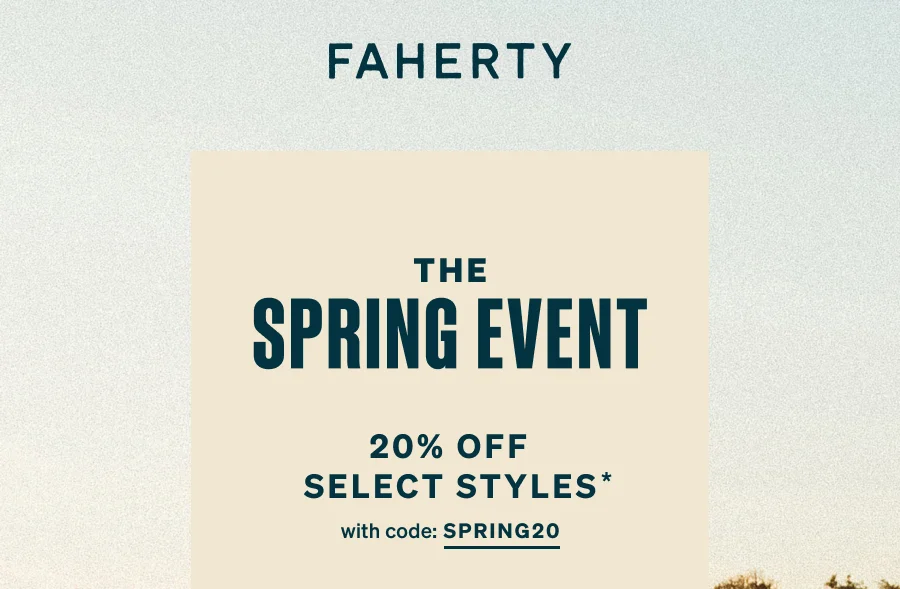 The Spring Event | 20% Off Select Styles