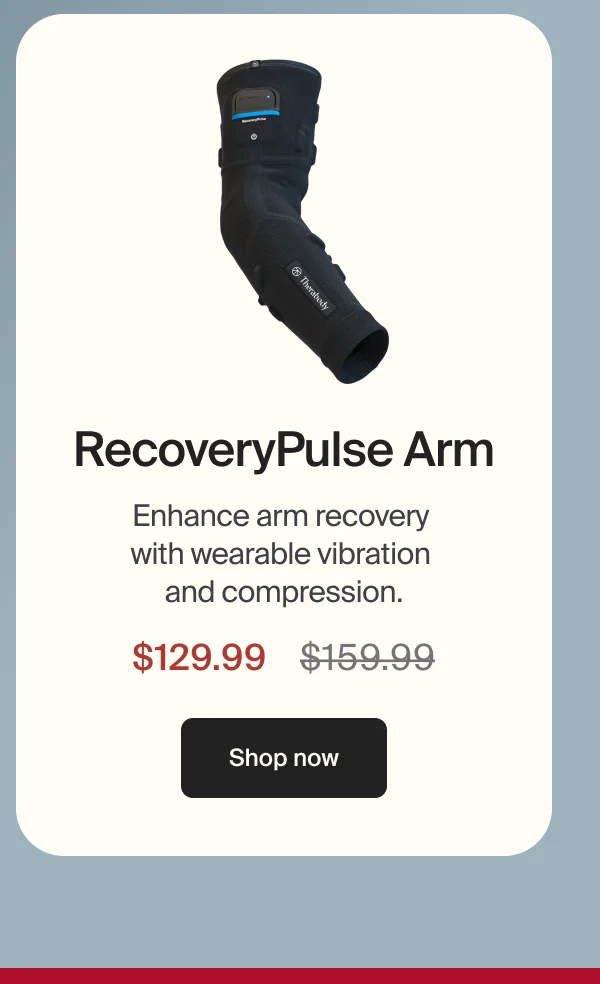 RecoveryPulse Arm | Enhance arm recovery with wearable vibration and compression. | $129.99 | Shop now