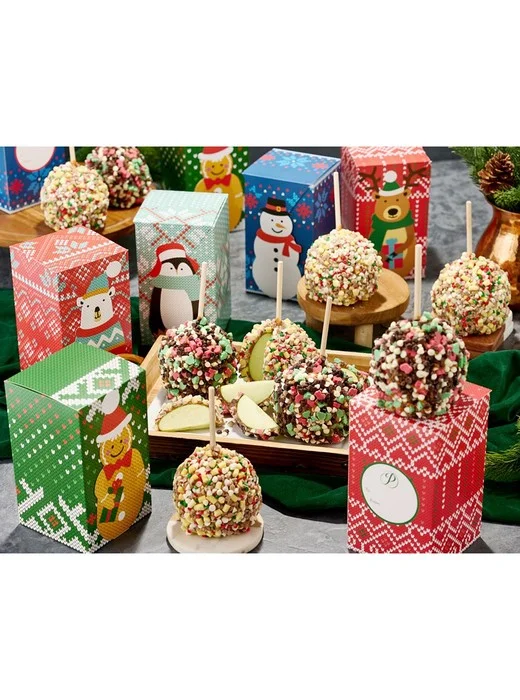 SH12/9 Mrs. Prindables (10) Large Holiday Apples with Gift Boxes