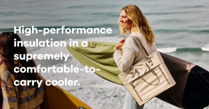High-performance insulation in a supremely comfortable-to-carry cooler.