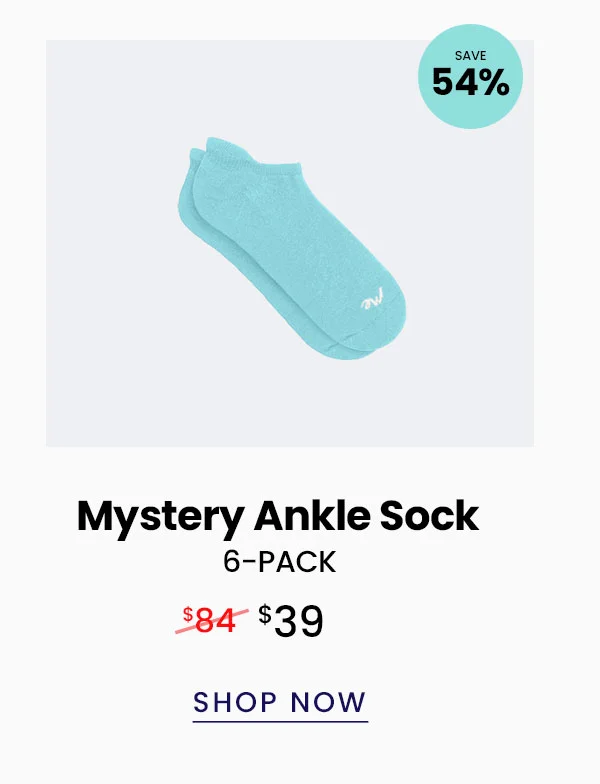 Mystery Ankle Sock 6 -Pack | $39 | Shop Now