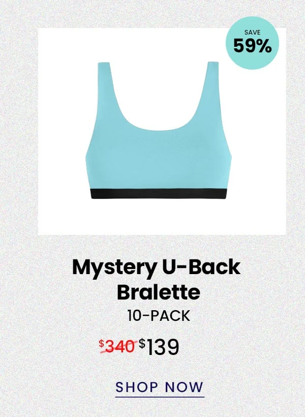 Mystery U-Back Bralette 10-Pack | $139 | Shop Now