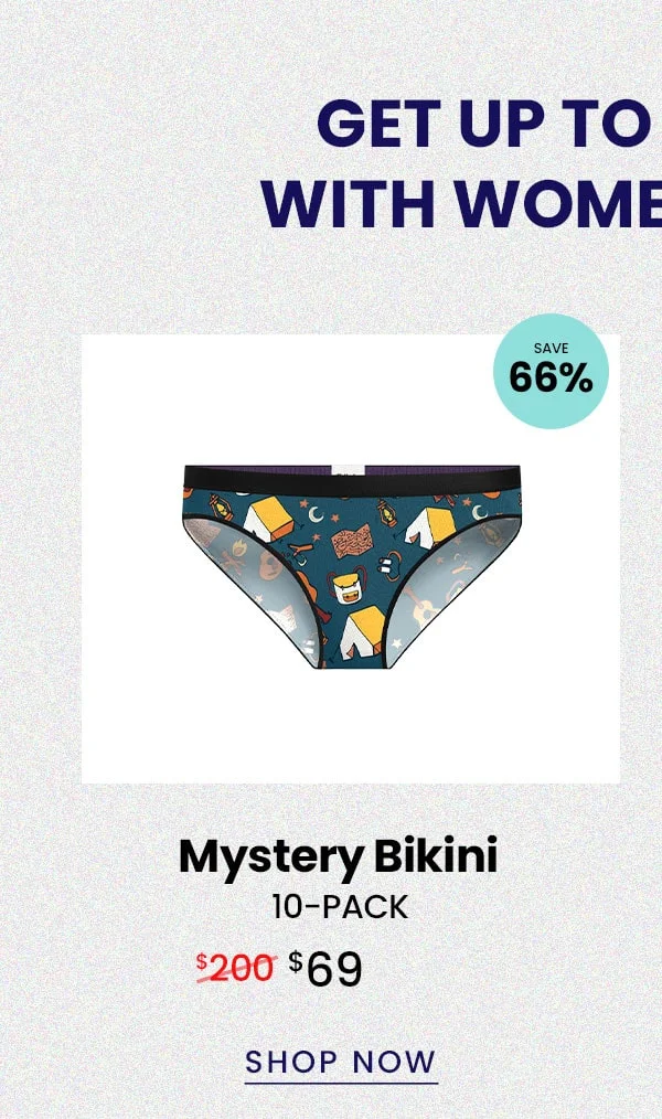 Get up to 66% off with women's Pack | Mystery Bikini 10-pack | $69 | Shop Now